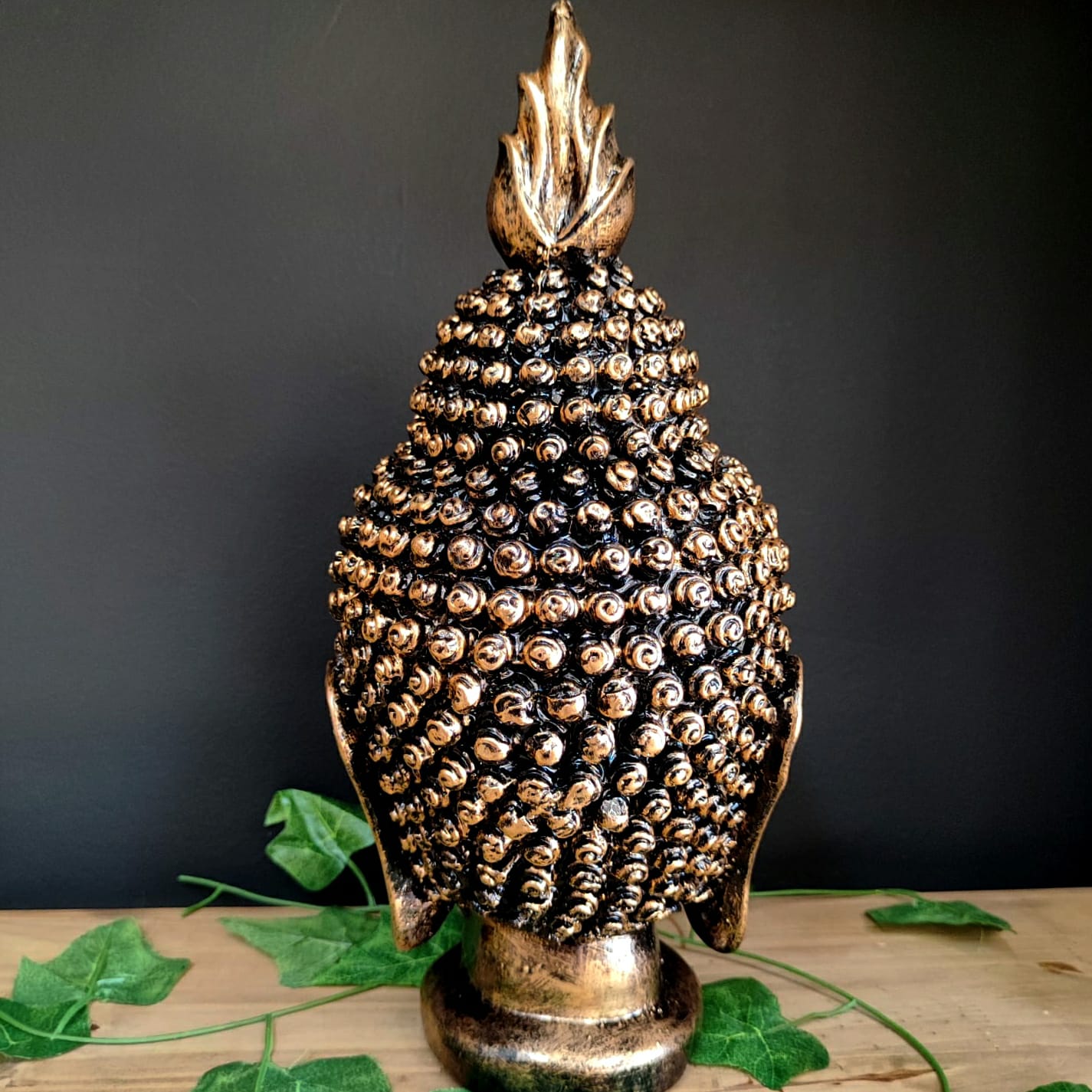 CABEÇA DE BUDA DOURADA METALIZADA 36CM - Imagem 3