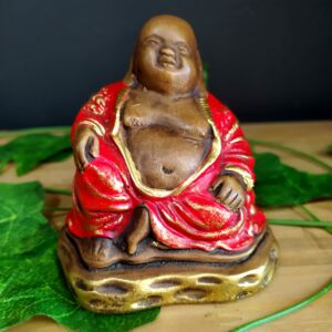 MINI BUDA DA FORTUNA SENTADO VERMELHO 10CM
