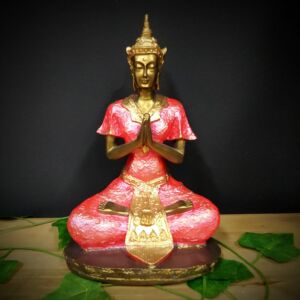 BUDA HINDU MEDITANDO ROSA 26CM