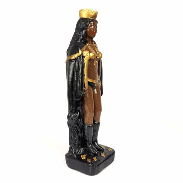 IMAGEM EM GESSO POMBO GIRA RAINHA DAS ENCRUZILHADAS ROUPA PRETA 22CM - Image 2