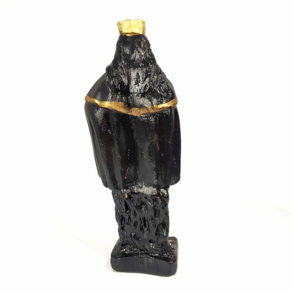 IMAGEM EM GESSO POMBO GIRA RAINHA DAS ENCRUZILHADAS ROUPA PRETA 22CM - Image 3