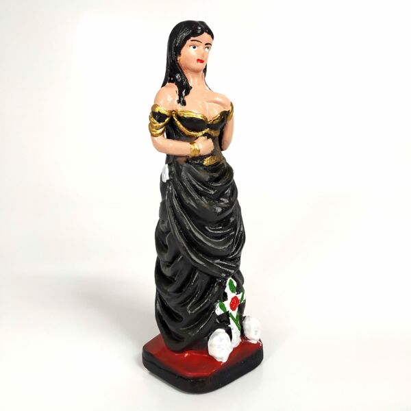 IMAGEM EM GESSO POMBO GIRA MARIA PADILHA DAS ALMAS ROUPA PRETA 20CM - Image 2
