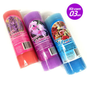 KIT 3 VELAS PERFUMADAS AROMATIZADAS 7 DIAS 100% PARAFINA 260G - SANTA TEREZINHA