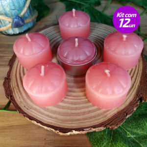 KIT 12 VELAS RECHOUD ROSA CLARO - SANTA TEREZINHA
