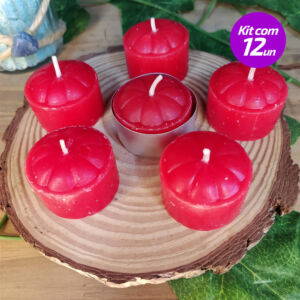 KIT 12 VELAS RECHOUD VERMELHA - SANTA TEREZINHA