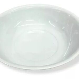 BACIA DE ÁGATA BRANCA ESMALTADA 30CM