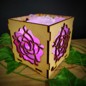 LUMINÁRIA DECORATIVA EM MDF COM QUARTZO CRISTAL - AUTOVOLT