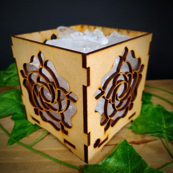 LUMINÁRIA DECORATIVA EM MDF COM QUARTZO CRISTAL - AUTOVOLT - Imagem 3