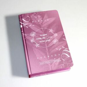 BIBLIA SAGRADA LETRA GRANDE COM HARPA AVIVADA E COURINHOS CAPA DURA ROSÊ 800 PÁGINAS