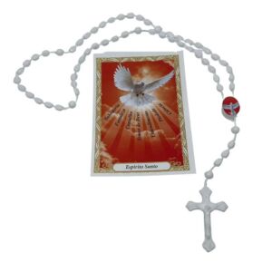 TERÇO ACRÍLICO DIVINO ESPIRITO SANTO 4MM