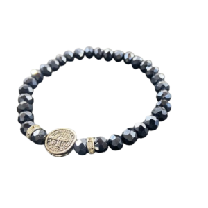 PULSEIRA CRISTAL MEDALHA SÃO BENTO GRAFITE
