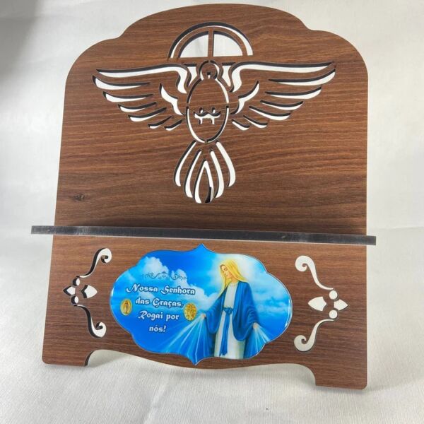 PORTA BIBLIA G NOSSA SENHORA DAS GRAÇAS 30X25 - Imagem 2