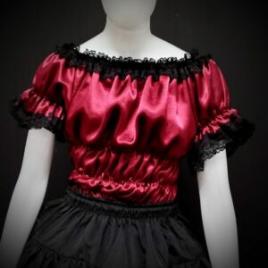 BLUSA VERMELHA COM RENDA PARA POMBO GIRA - COD007