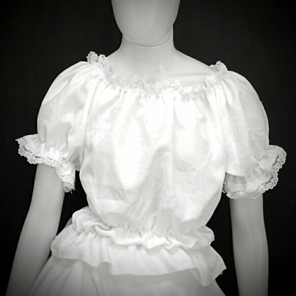 BLUSA BRANCA COM RENDAS - COD007