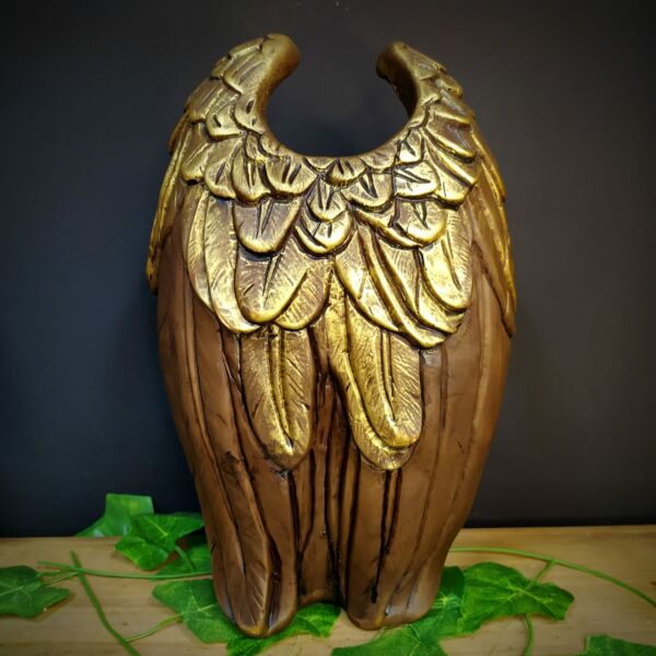IMAGEM EM GESSO SAGRADA FAMÍLIA NAS ASAS DO ANJO 32CM - Imagem 2