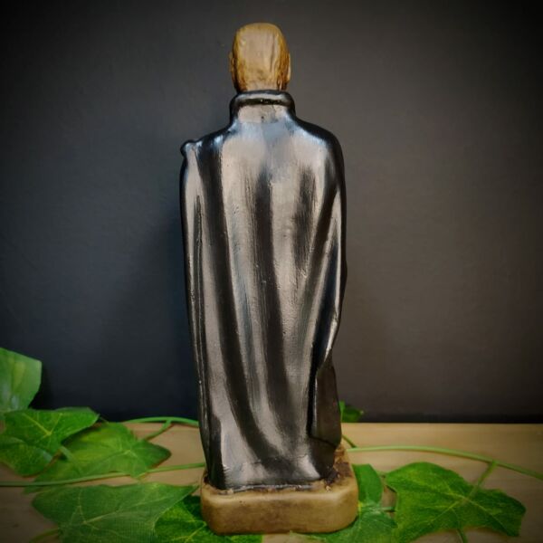 IMAGEM EM GESSO EXU CAVEIRA ENVELHECIDO COM PRETO 22 CM - Imagem 2