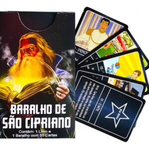 BARALHO DE SÃO CIPRIANO COM 55 CARTAS EXPLICATIVAS