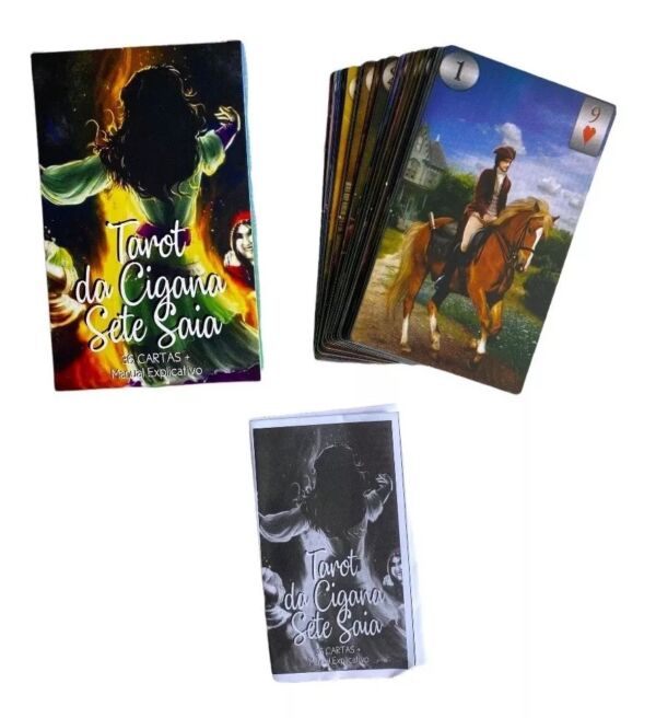 TAROT DA CIGANA SETE SAIA 36 CARTAS E MANUAL EXPLICATIVO - Imagem 2