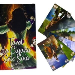 TAROT DA CIGANA SETE SAIA 36 CARTAS E MANUAL EXPLICATIVO