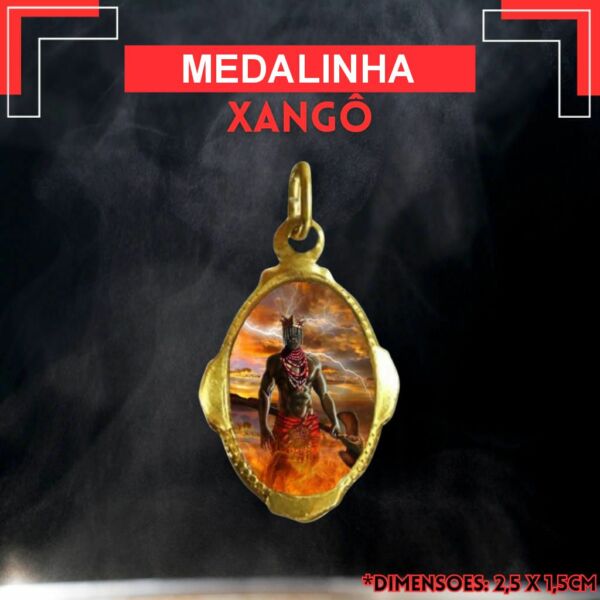 PINGENTE FOLHEADO XANGÔ - UNIDADE - Imagem 2