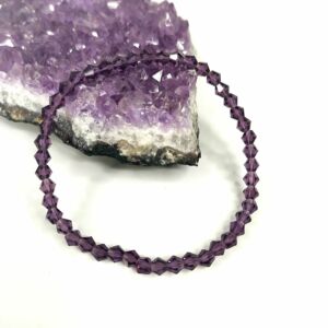 PULSEIRA LILÁS COM CONTAS 4MM