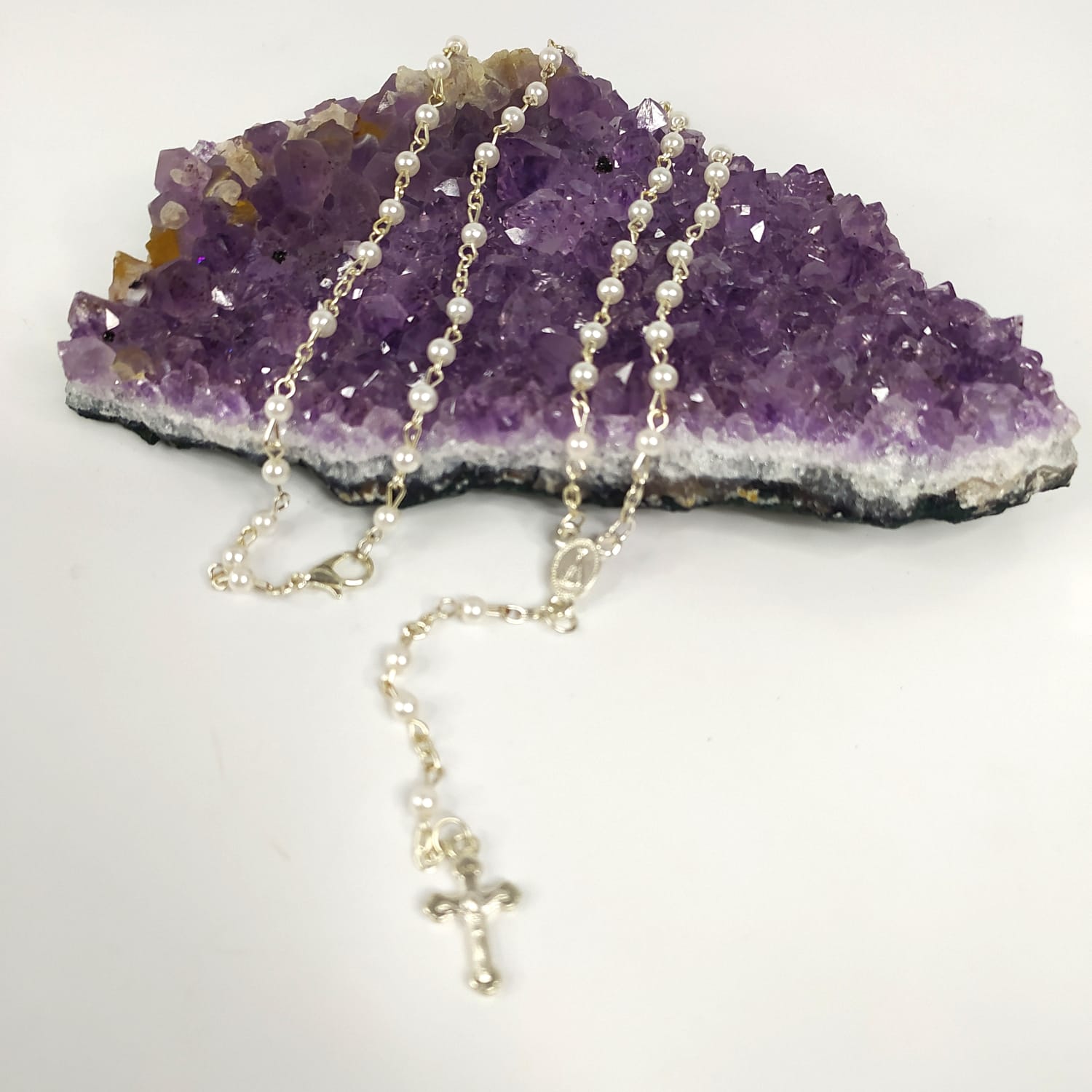 TERÇO PEROLINHA BRANCO - Imagem 3