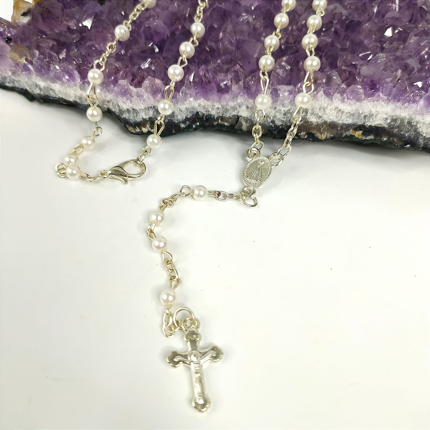 TERÇO PEROLINHA BRANCO