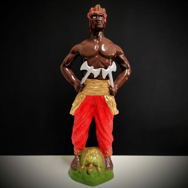 IMAGEM EM GESSO ORIXÁ XANGÔ 60CM