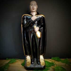IMAGEM EM GESSO EXU DO OURO ROUPA PRETA 38CM