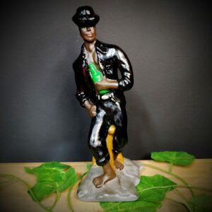 IMAGEM EM GESSO MALANDRO COM ROUPA PRETA 24CM