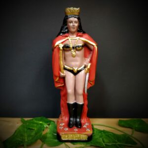 IMAGEM EM GESSO POMBO GIRA RAINHA DAS ENCRUZILHADAS 22CM