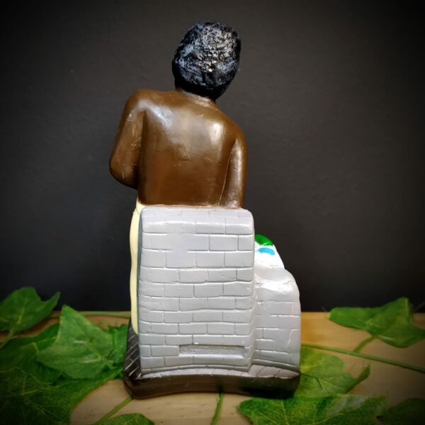 IMAGEM EM GESSO PRETO VELHO PAI THOMÉ 19CM - Imagem 3