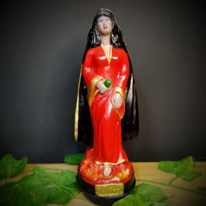 IMAGEM EM GESSO POMBO GIRA DA FIGUEIRA VÉU PRETO 23CM