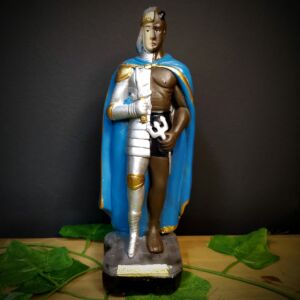 IMAGEM EM GESSO OGUM XOROQUE 21CM