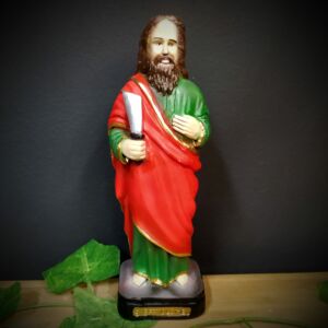 IMAGEM EM GESSO SÃO BARTOLOMEU 22CM