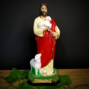 IMAGEM EM GESSO O BOM PASTOR 21CM