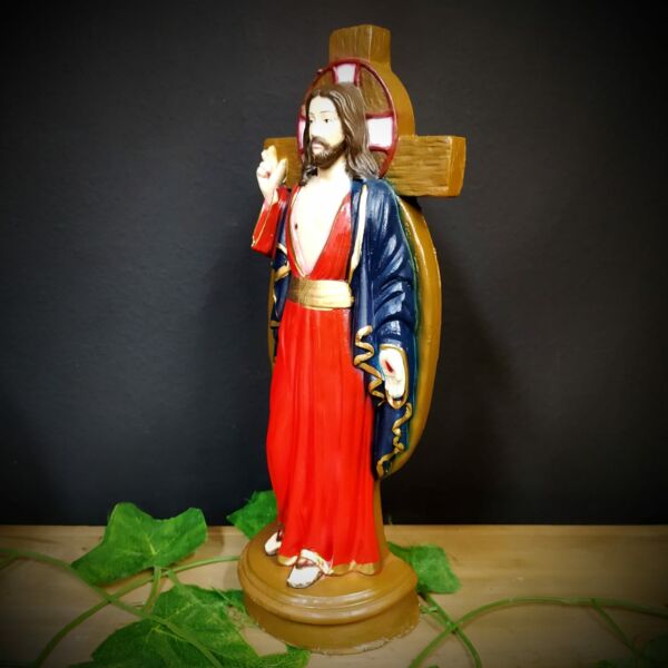 IMAGEM EM GESSO SANTA CHAGAS DE JESUS 25CM - Image 2
