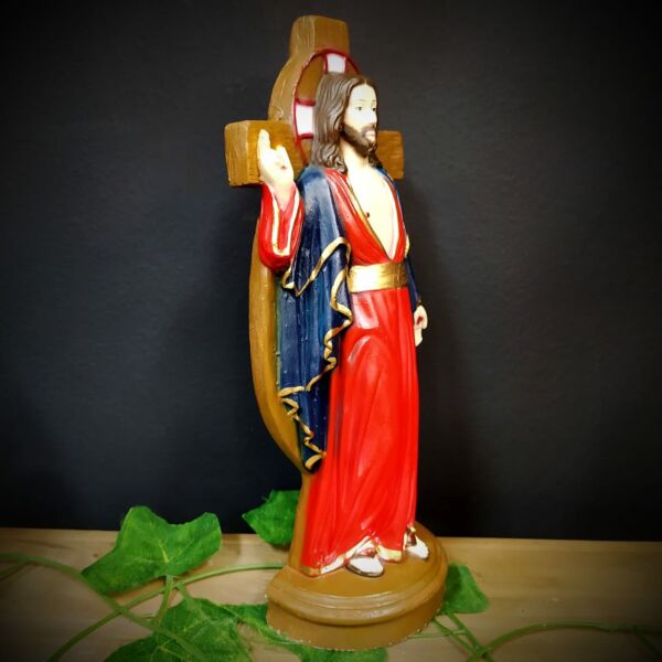 IMAGEM EM GESSO SANTA CHAGAS DE JESUS 25CM - Image 3