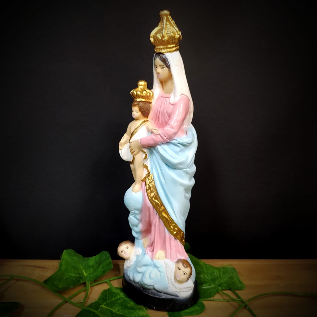 IMAGEM EM GESSO NOSSA SENHORA DAS VITÓRIAS 25CM - Imagem 2