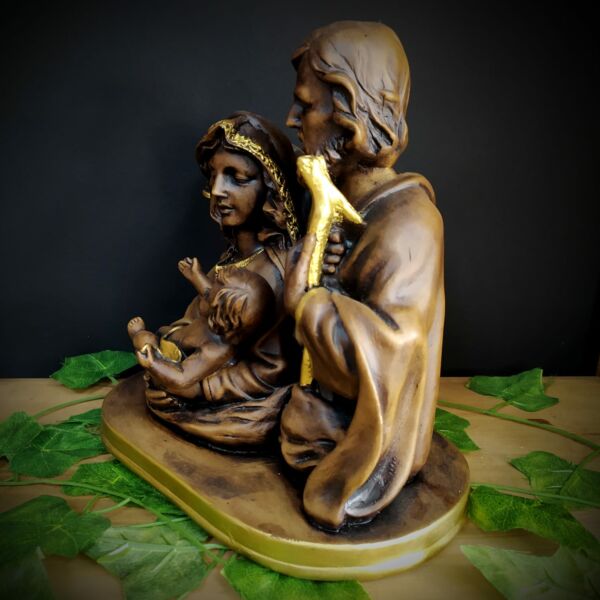IMAGEM EM GESSO SAGRADA FAMÍLIA COM LAMPARINA 25CM - Image 2