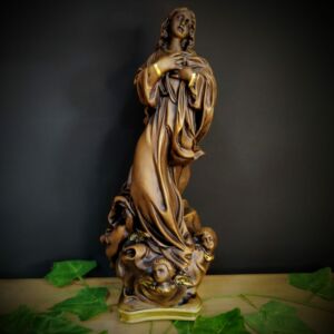 IMAGEM EM GESSO NOSSA SENHORA DA CONCEIÇÃO 33CM