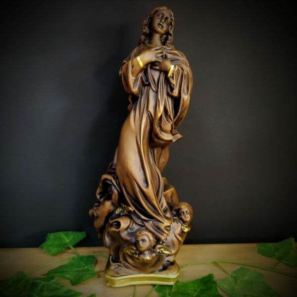 IMAGEM EM GESSO NOSSA SENHORA DA CONCEIÇÃO 33CM