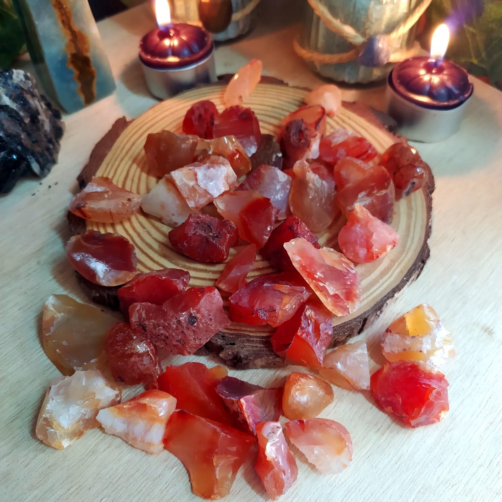 Kit 12 Pedras Ágata Natural Cornalina Bruta 2 a 3cm - Revitalizante Foco Motivação e Fertilidade - Pedra Natural - Imagem 3