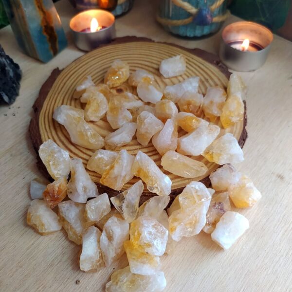 Kit 12 Pedras Citrino Bruto 1cm a 3cm - Sorte Prosperidade Sucesso - Cristal Natural - Imagem 3