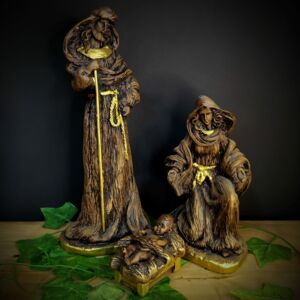 IMAGEM EM GESSO PRESEPIO SAGRADA FAMÍLIA 3 PEÇAS 34CM