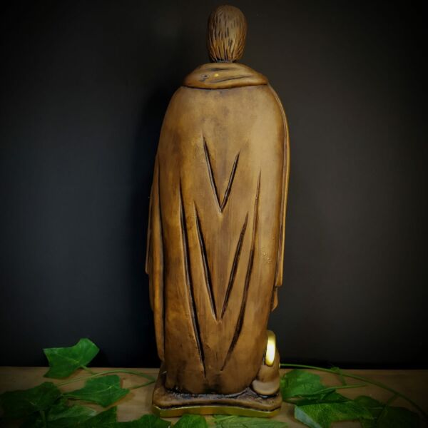 IMAGEM EM GESSO SANTO EXPEDITO ENVELHECIDO 39CM - Image 3