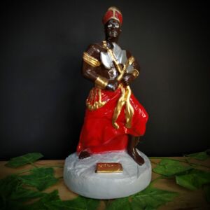 IMAGEM EM GESSO ORIXÁ XANGÔ 26CM