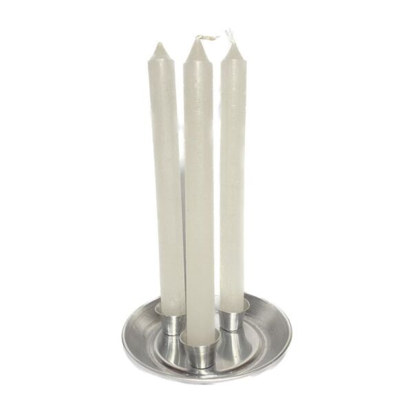 CASTIÇAL EM ALUMÍNIO PARA 3 VELAS PALITOS - Image 2