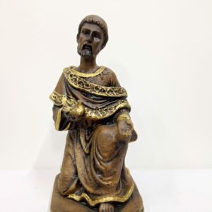 IMAGEM DE GESSO SÃO FRANCISCO AJOELHADO 21CM