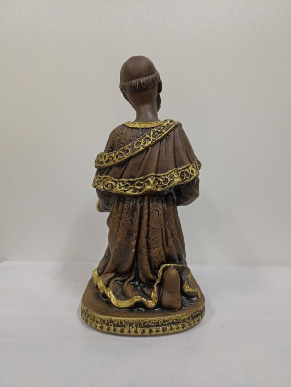 IMAGEM DE GESSO SÃO FRANCISCO AJOELHADO 21CM - Imagem 4